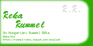reka rummel business card